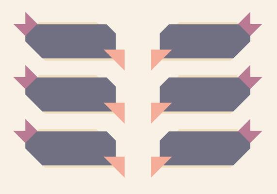 Modern abstract vector banner set. Flat geometric shapes of different colors and different style. Template for web or print design.