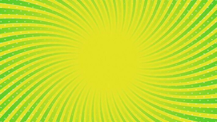 Green with Yellow Sun Rays Retro with Paper Texture Background. Abstract Burst Sun Rays Pattern Design. Vector Spiral Twist Illustration.