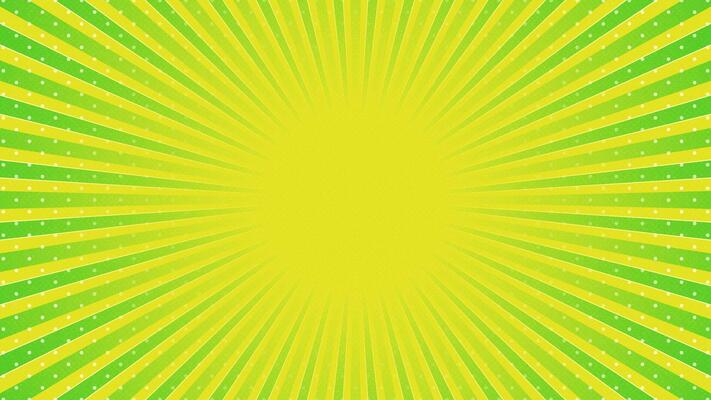 Green with Yellow Sun Rays Retro with Paper Texture Background. Abstract Burst Sun Rays Pattern Design. Vector Illustration.