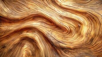 AI Generated Abstract wooden pattern with natural swirling lines for backgrounds or design elements photo