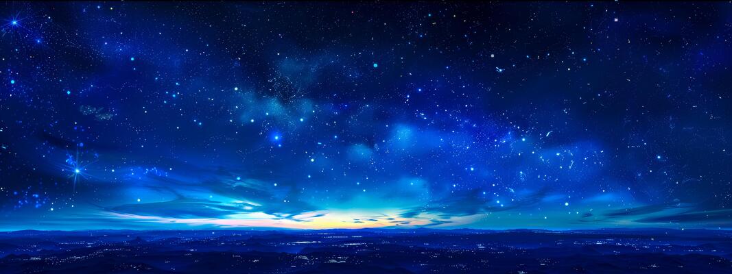 AI Generated Majestic starry sky over mountainous landscape