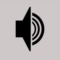 A black color loud speaker volume icon vector illustration symbol