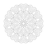 flor colorante libro mandala fácil diseño página vector archivo