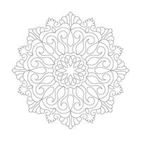 Flower design Easy Mandala Coloring book page vector file