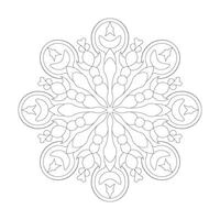 Flower design Simple Mandala Coloring book page vector file