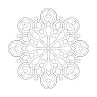 Flower design Simple Mandala Coloring book page vector file