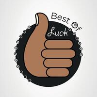 Thumbs Up Best of Luck Illustration vector