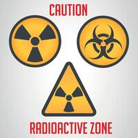 Radioactive nuclear icon. Single solid icon. Vector illustration. For website design, logo, app, template, ui, etc.