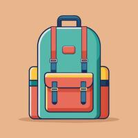 plano diseño mochila en sólido antecedentes vector