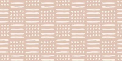 Trendy aesthetic abstract seamless pattern with geometric print. Minimalistic Organic brush stroke, ink texture. Simple design for wallpaper, textile, wrapping, packing, fabric, branding, decoration vector