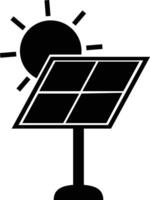 Sun and Solar Panel Icon vector