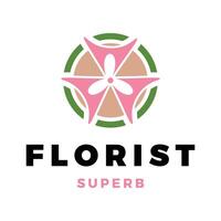 florista icono logo diseño modelo vector