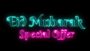 ied Mubarak Besondere Angebot Neon- Animation video