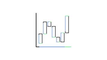 Waterfall Chart Icon in Line Style of nice animated for your videos, easy to use with Transparent Background video