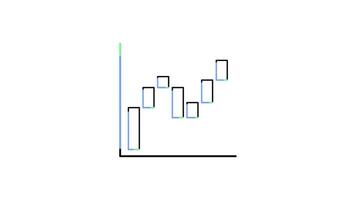 Waterfall Chart Icon in Line Style of nice animated for your videos, easy to use with Transparent Background video