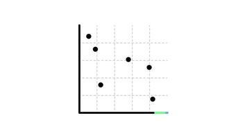 Scatter Plot chart Icon in Line Style of nice animated for your videos, easy to use with Transparent Background video