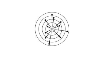 Radar Chart Icon in Line Style of nice animated for your videos, easy to use with Transparent Background video