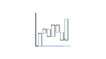 Waterfall Chart Icon in Line Style of nice animated for your videos, easy to use with Transparent Background video