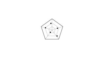 Radar Chart Icon in Line Style of nice animated for your videos, easy to use with Transparent Background video