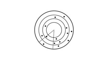 radar graphique icône dans ligne style de agréable Animé pour votre vidéos, facile à utilisation avec transparent Contexte video