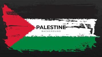 Grunge Palestine Flag Background vector