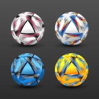 Realistic Ball Collection Sets in Different Colors vector