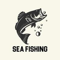 Vector simple and minimalist fishing t-shirt design