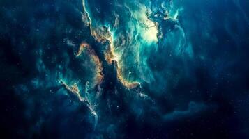 AI Generated Majestic nebula in deep space photo