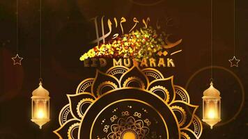 Eid Mubarak Celebration Gold Theme V9 video