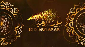 Eid Mubarak Celebration Gold Theme V8 video