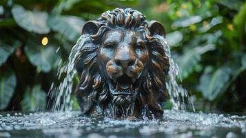 AI generated Lion Head Fountain photo