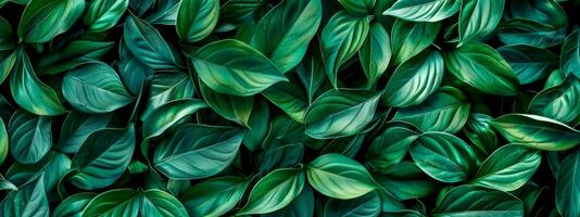 AI Generated Lush greenery. vibrant leaf pattern texture photo