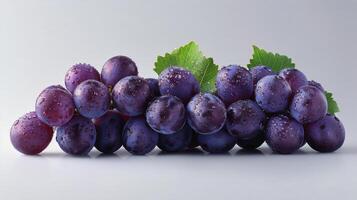 AI generated Bunch of Grapes on Table photo