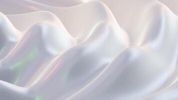 a white loop animated background with waves of fabric video