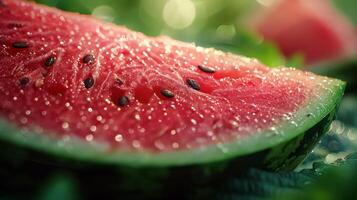 AI generated Slices of Watermelon With Seeds photo