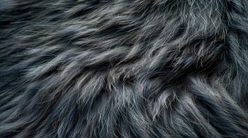 AI generated Close Up of a Black Dogs Fur photo