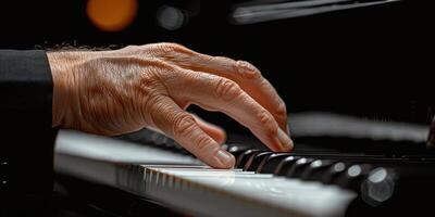 AI generated Person Playing Piano Close Up photo