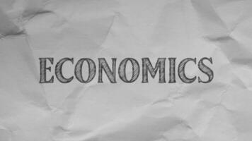 Economics animation on a white paper background video