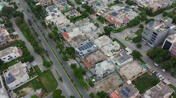 topp se av försvar hus samhälle av lahore pakistan på juli 22, 2023 video