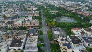 topp se av försvar hus samhälle av lahore pakistan på juli 22, 2023 video