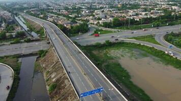 parte superior ver de lahore ciudad de Punjab Pakistán en noviembre 18, 2023 video