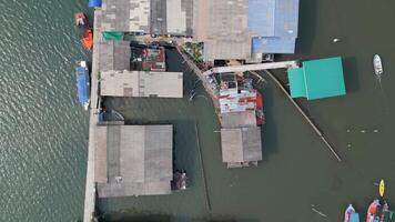 Floating fishing village in Koh Kood, Thailand. video