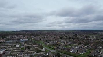 High Angle View of North Luton City During Cloudy and Rainy Day. Luton, England UK. March 19th, 2024 video