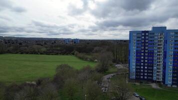 High Angle View of North Luton City During Cloudy and Rainy Day. Luton, England UK. March 19th, 2024 video