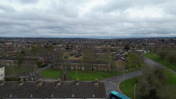 High Angle View of North Luton City During Cloudy and Rainy Day. Luton, England UK. March 19th, 2024 video