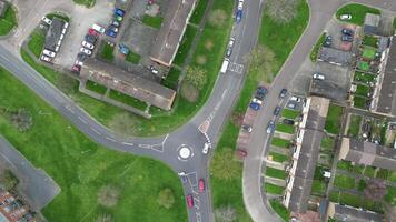 High Angle View of North Luton City During Cloudy and Rainy Day. Luton, England UK. March 19th, 2024 video