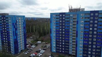 High Angle View of North Luton City During Cloudy and Rainy Day. Luton, England UK. March 19th, 2024 video