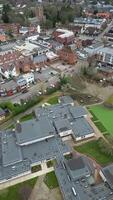 High Angle Footage of Central St Albans City of England United Kingdom. March 16th, 2024 video