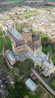 haute angle métrage de central st albans ville de Angleterre uni Royaume. Mars 16e, 2024 video