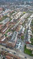 hög vinkel antal fot av central st albaner stad av England förenad rike. Mars 16:e, 2024 video